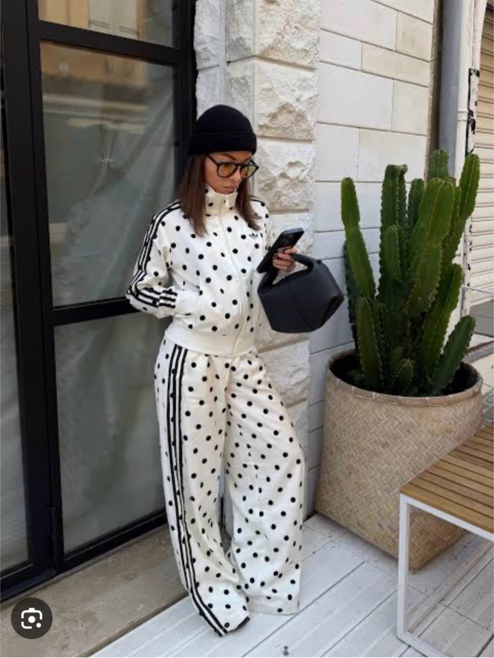 NWT Adidas Polka Dot SET - Shorts, Jacket, Pants sz. Small - Picture 3 of 4